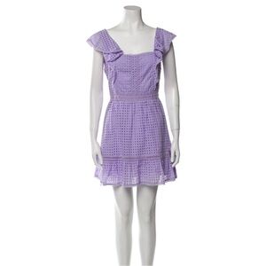 Alice + Olivia Patterned Purple Mini Dress - Size 0